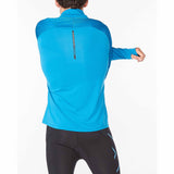 2XU Chandail manches longues Light Speed 1/2 Zip pour homme Aquamarine vue de dos