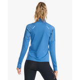 2XU Light Speed chandail manches longues 1/2 Zip starling réfléchissant femme dos