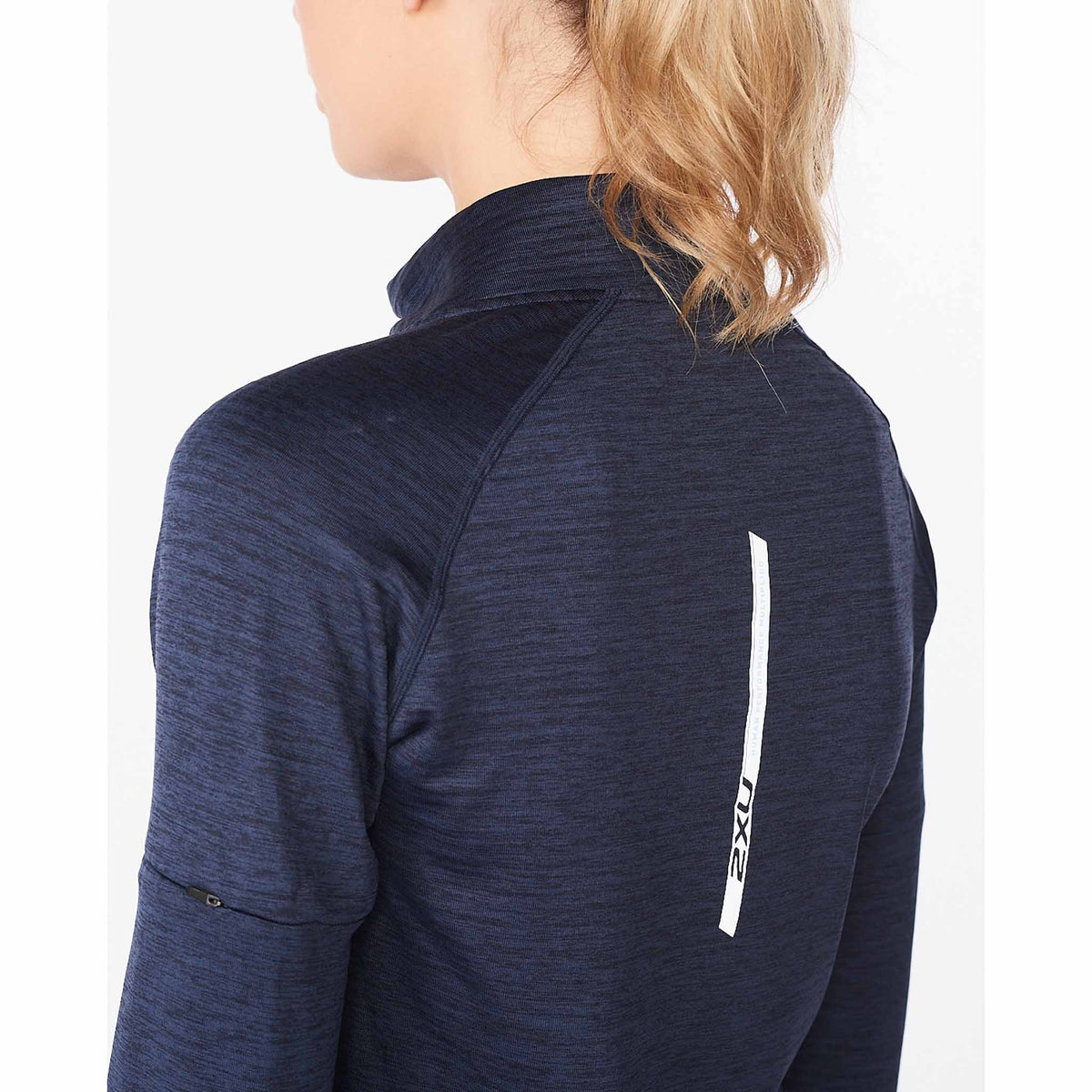 2XU Chandail manches longues Ignition 1/4 Zip pour femme midnight vue de près dos