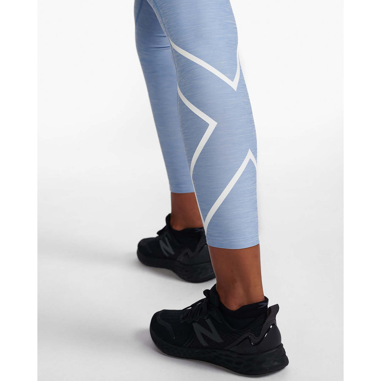 2XU Motion Print Hi-Rise Compression Tights leggings bleu femme detail