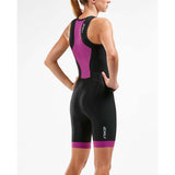 2XU Perform Front Zip tri-suit combinaison de triathlon pour femme black berry rv2