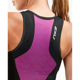 2XU Perform Front Zip tri-suit combinaison de triathlon pour femme black berry cu2