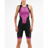 2XU Perform Front Zip tri-suit combinaison de triathlon pour femme black berry