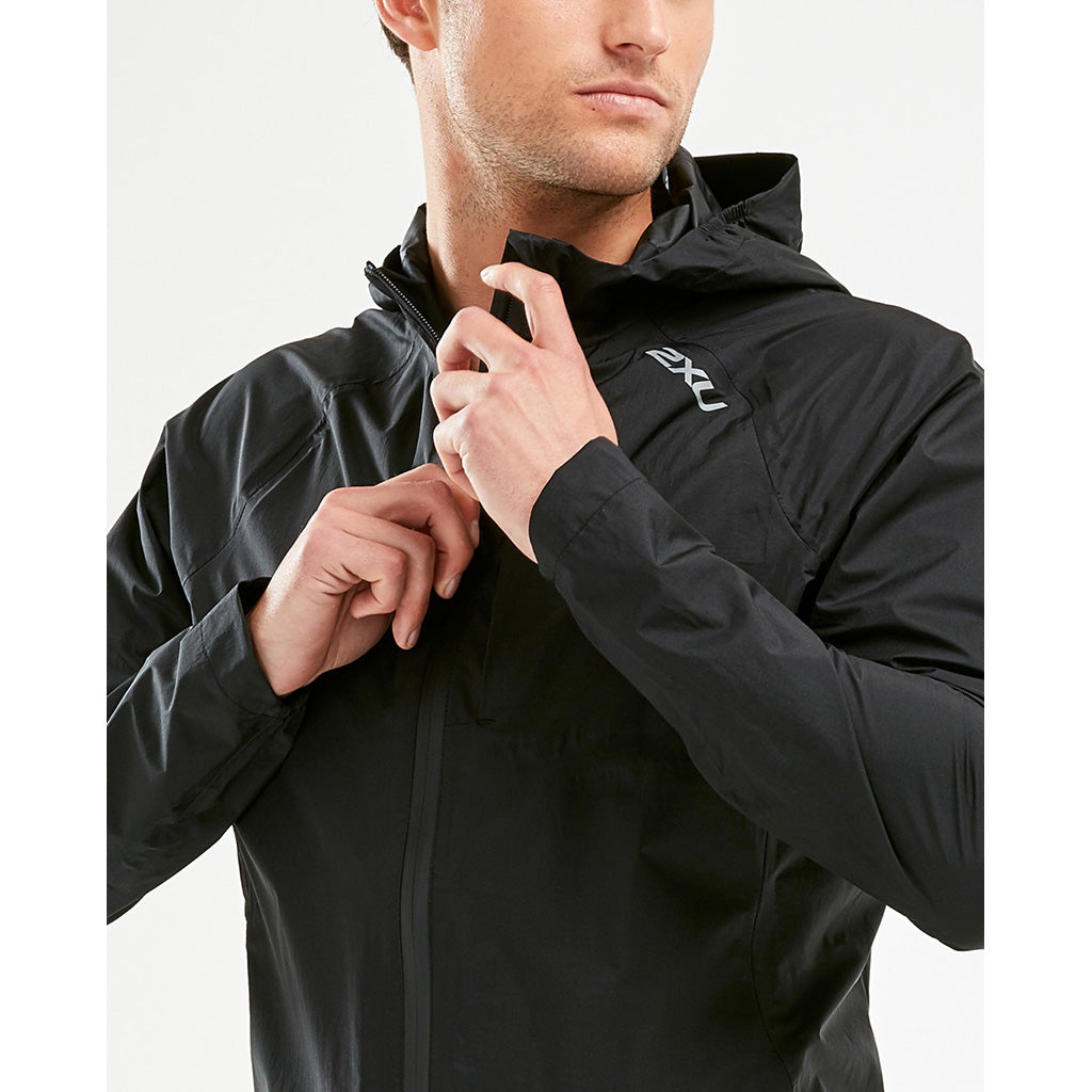 2XU manteau coupe-vent Pursuit AC Shell homme noir zip