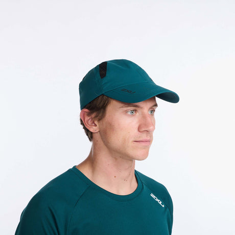 2XU Run Cap casquettes de course à pied deep jade black