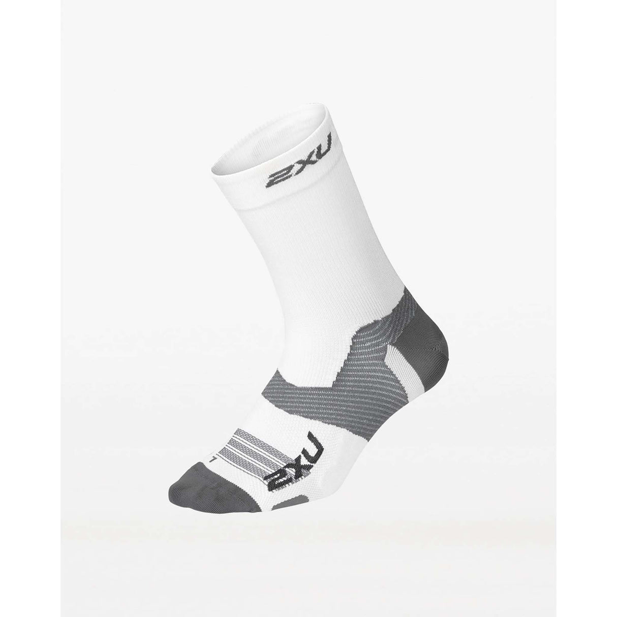 2XU Vectr Ultralight Crew Socks white grey