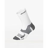 2XU Vectr Ultralight Crew Socks white grey