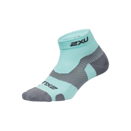 2XU 1/4 Crew Vectr Light Cushion bas de course a pied unisexe aqua