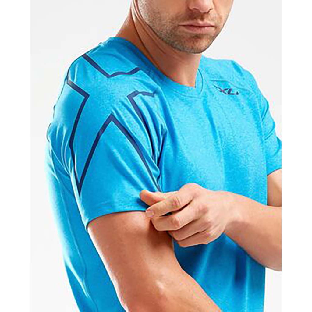 2XU X-Ctrl T-shirt manches courtes de sport bleu homme manches