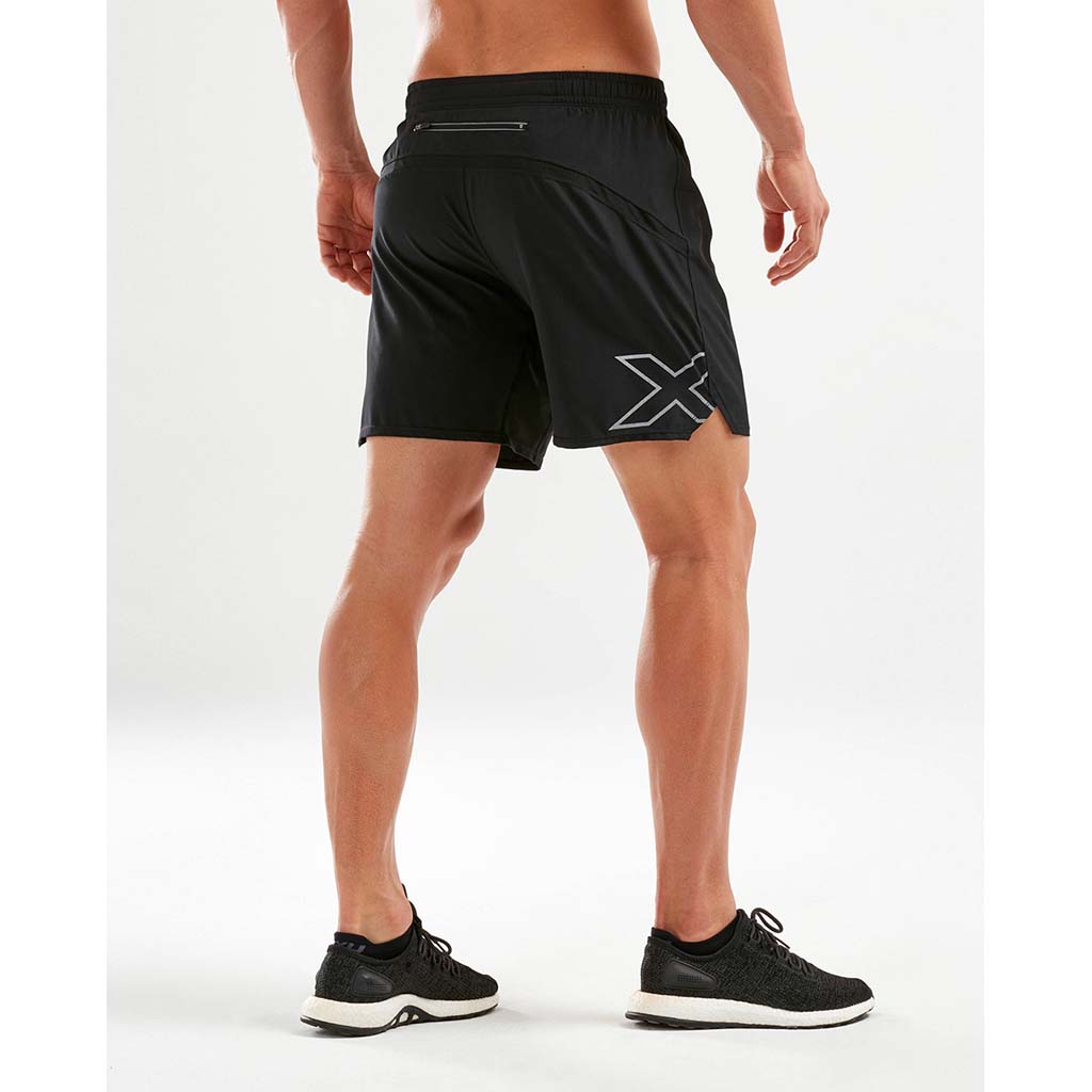 2XU XVENT Free Short 7 pouces shorts course noir homme  dos