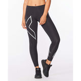 2XU Core Compression leggings sport noir argent femme detail