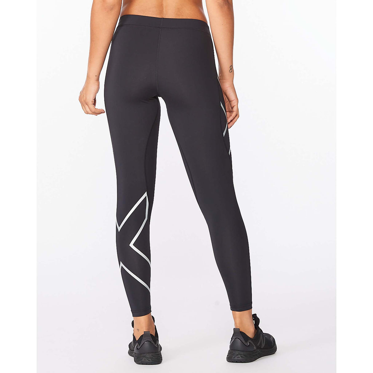 2XU Core Compression leggings sport noir argent femme dos 2