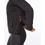 2XU Ignition Insulation Jacket manteau réversible black turbulence pour femme ouverture laterales