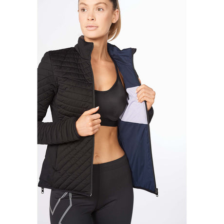 2XU Ignition Insulation Jacket manteau réversible black turbulence pour femme 2