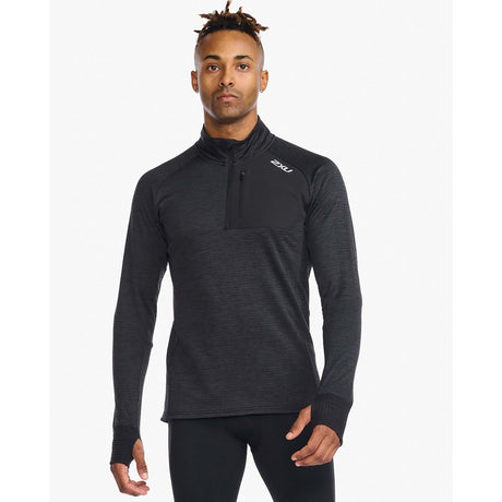 2XU chandail manches longues Ignition 1/4 Zip de course noir réfléchissant homme