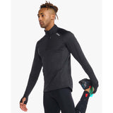 2XU chandail manches longues Ignition 1/4 Zip de course noir réfléchissant homme live