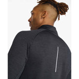 2XU chandail manches longues Ignition 1/4 Zip de course noir réfléchissant homme dos detail