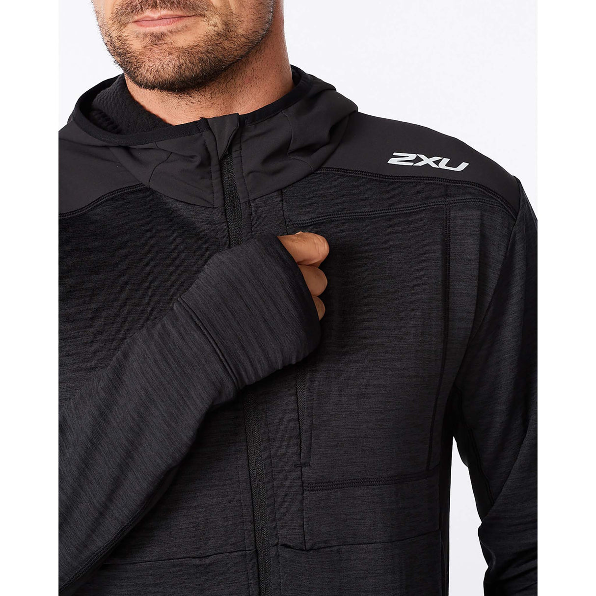 2XU Ignition chandail à capuchon avec fermeture à glissière pour homme col