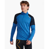 2XU chandail à manches longues Light Speed 1/2 Zip de course starling curcuma homme