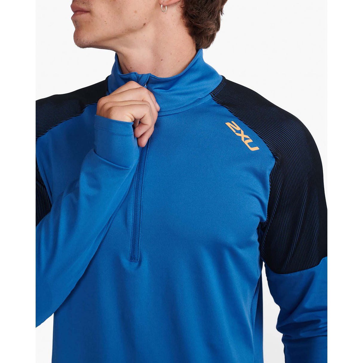 2XU chandail à manches longues Light Speed 1/2 Zip de course starling curcuma homme detail