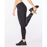 2XU Light Speed Mid-Rise Compression Tights legging compressif noir femme lateral gauche 2