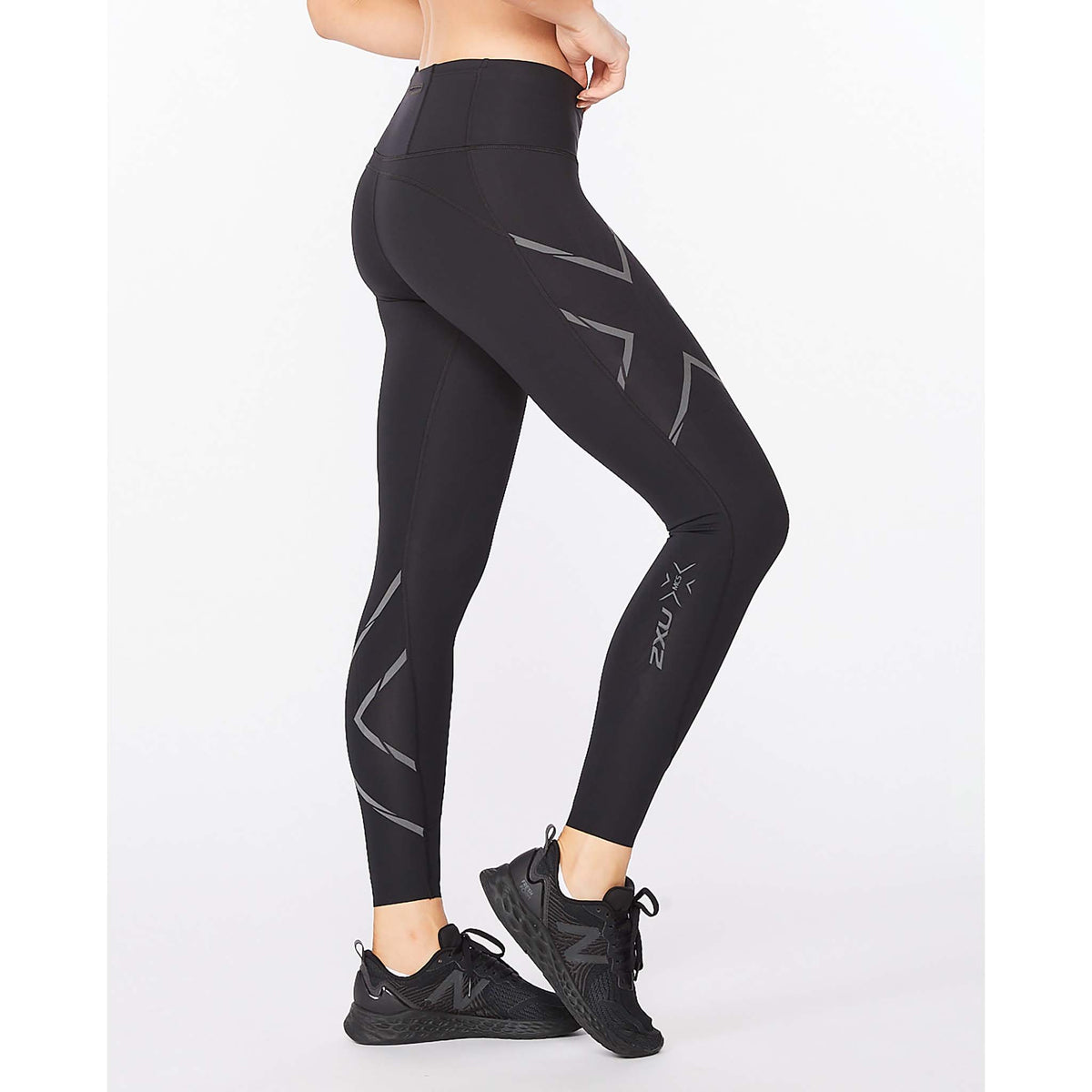 2XU Light Speed Mid-Rise Compression Tights legging compressif noir femme lateral
