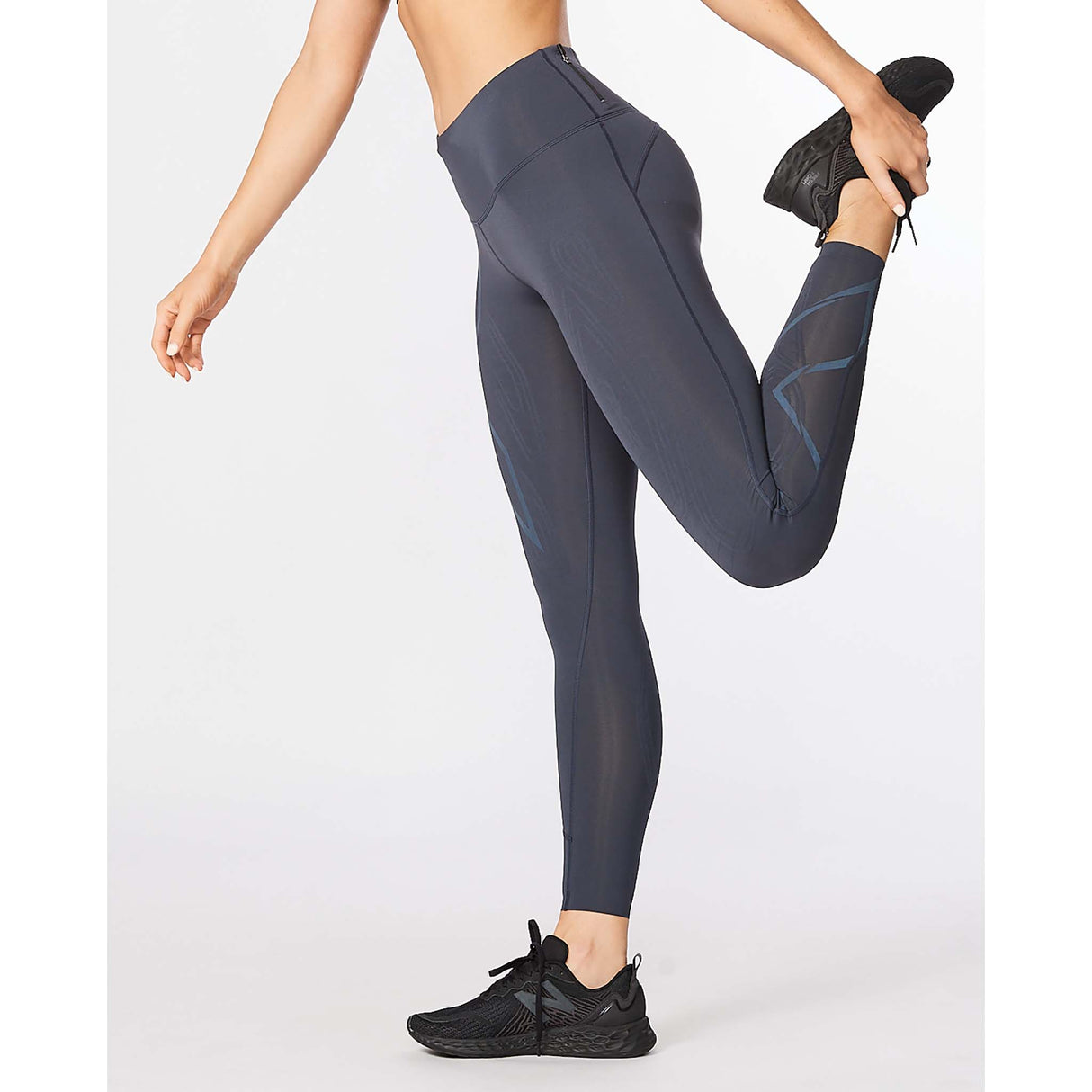 2XU Light Speed Mid-Rise Compression Tights legging compressif india ink femme lateral gauche