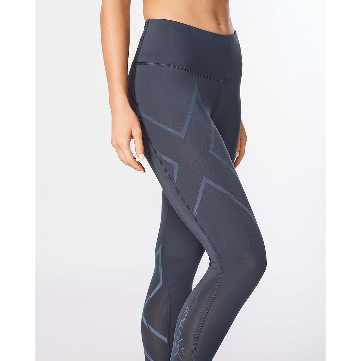 2XU Light Speed Mid-Rise Compression Tights legging compressif india ink femme detail