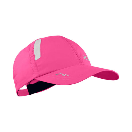 2XU Run Cap casquettes de course à pied unisexe magenta blanc