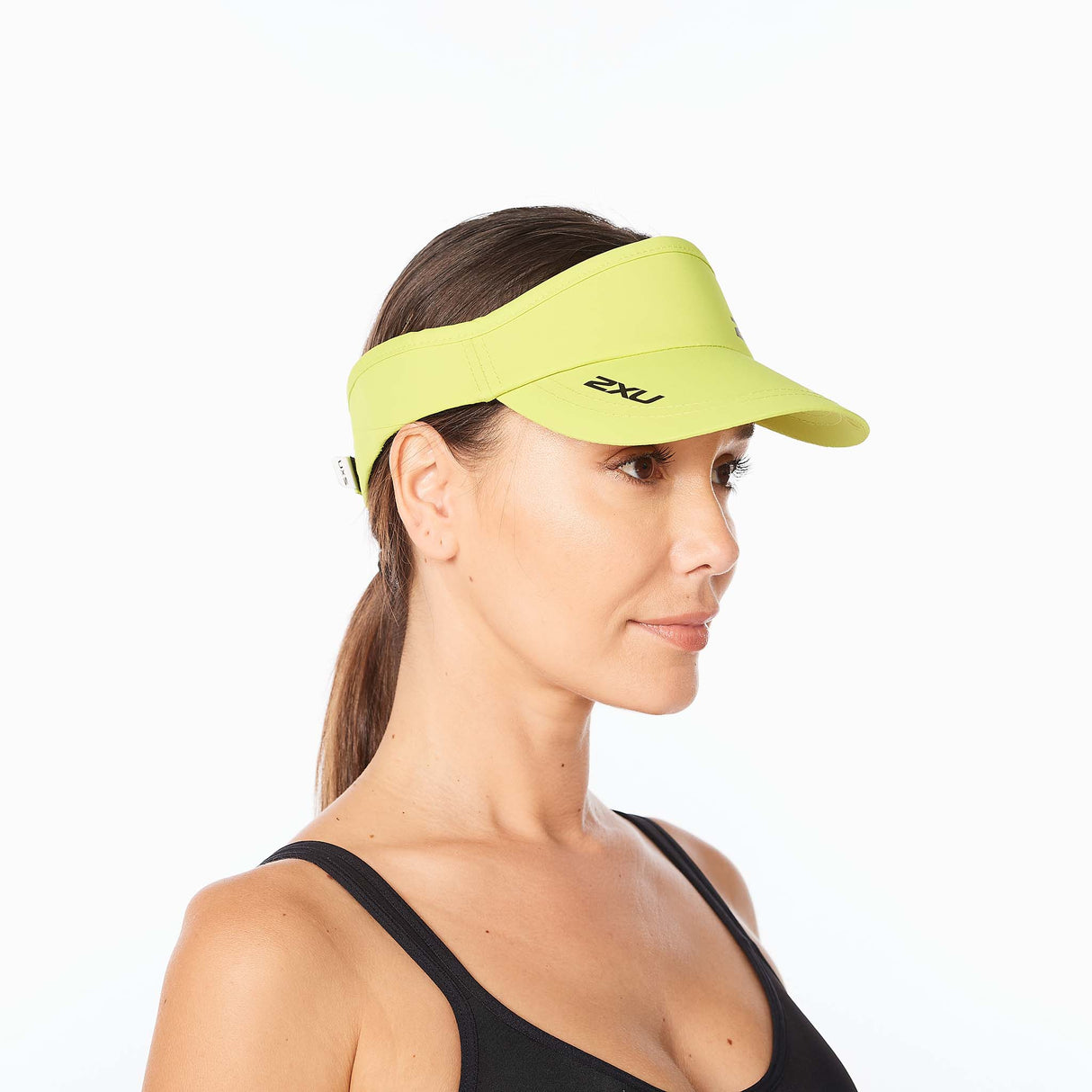 2XU Run Visor casquette visière de course à pied unisexe acid black femme