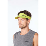 2XU Run Visor casquette visière de course à pied unisexe acid black homme