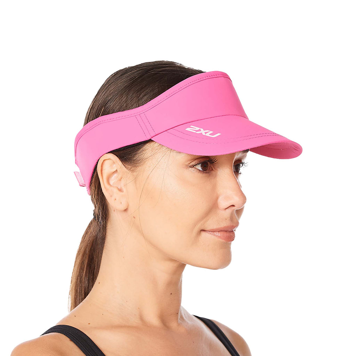 2XU Run Visor casquette visière de course à pied unisexe magenta white