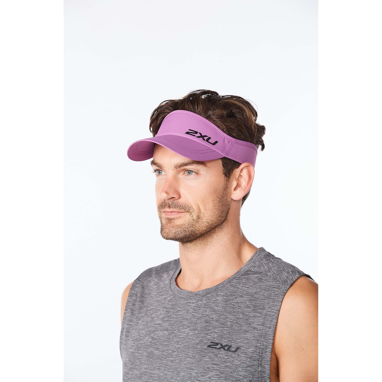 2XU Run Visor casquette visière de course à pied unisexe orchid mist black