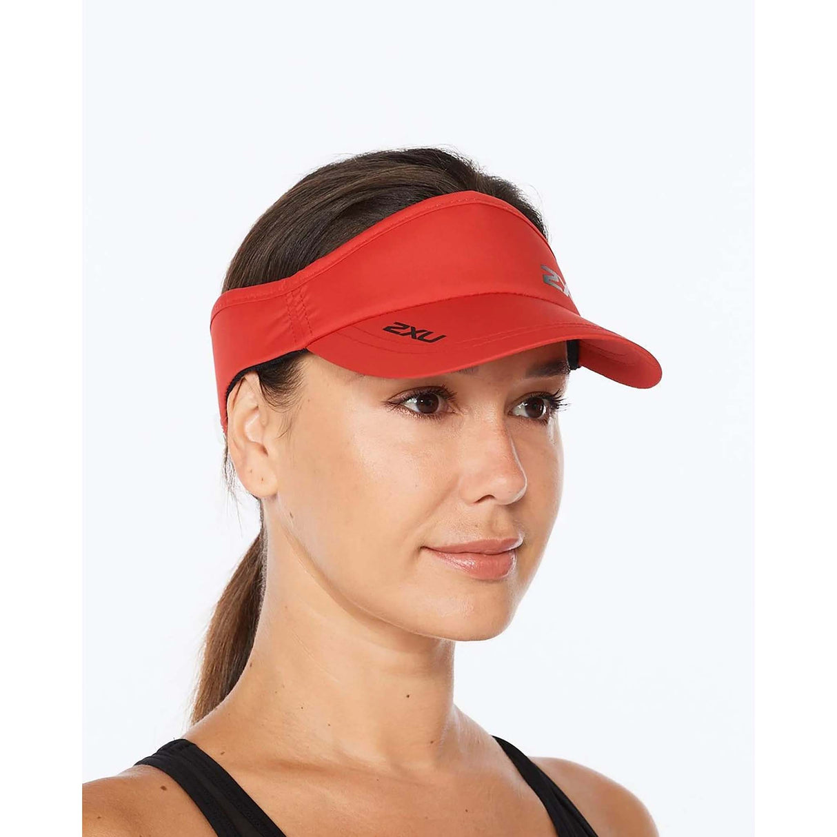 2XU Run Visor casquette visière de course à pied rust black