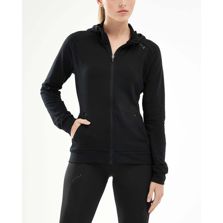 2XU Transit Zip Hoodie chandail kangourou noir  femme