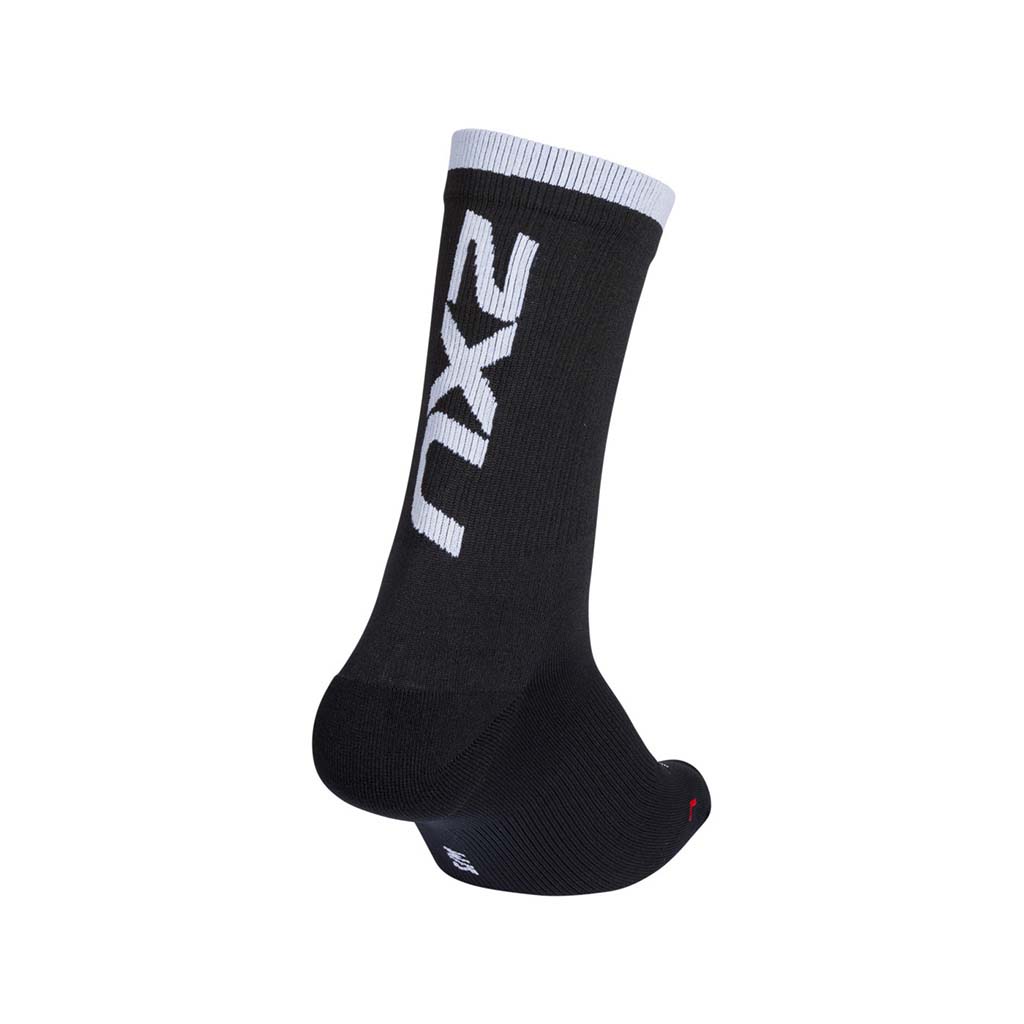 2XU Crew Sock bas court de compression sport noir blanc rv