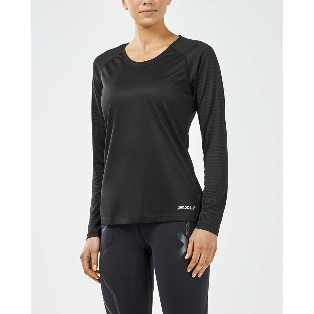 2XU XVent t-shirt de course a pied a manches longues noir pour femme