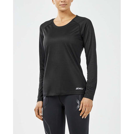 2XU XVent t-shirt de course a pied a manches longues noir pour femme