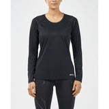 2XU XVent t-shirt de course a pied a manches longues noir pour femme lv1