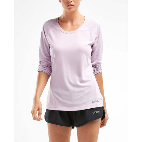 2XU XVent t-shirt de course a pied a manches longues winsome orchid pour femme