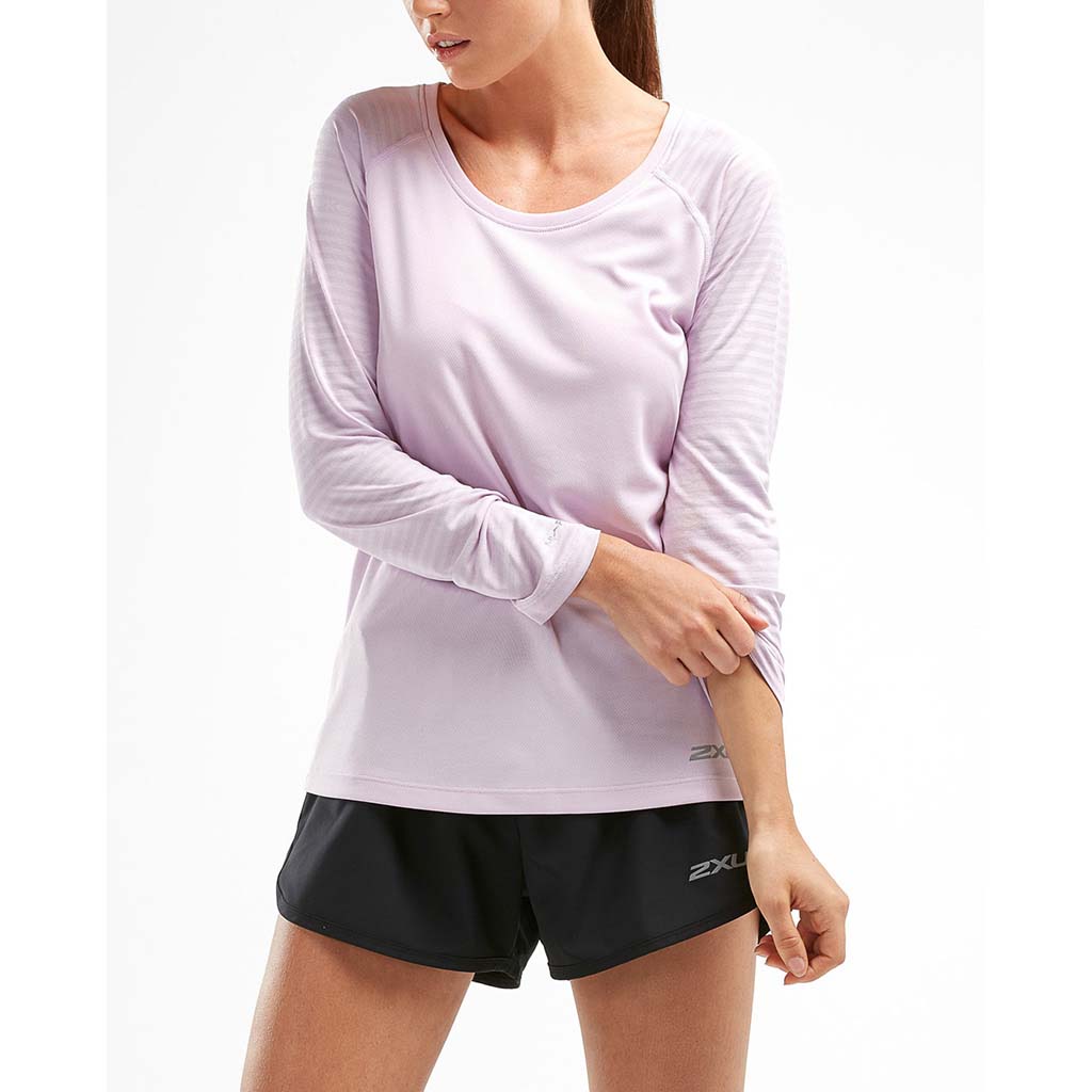 2XU XVent t-shirt de course a pied a manches longues winsome orchid pour femme lv1