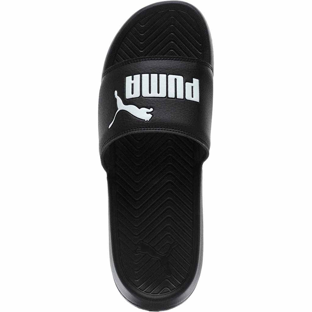 Puma PopCat sandales de bain noire vue dessus