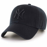 47 brand casquette new york yankees clean up black on black