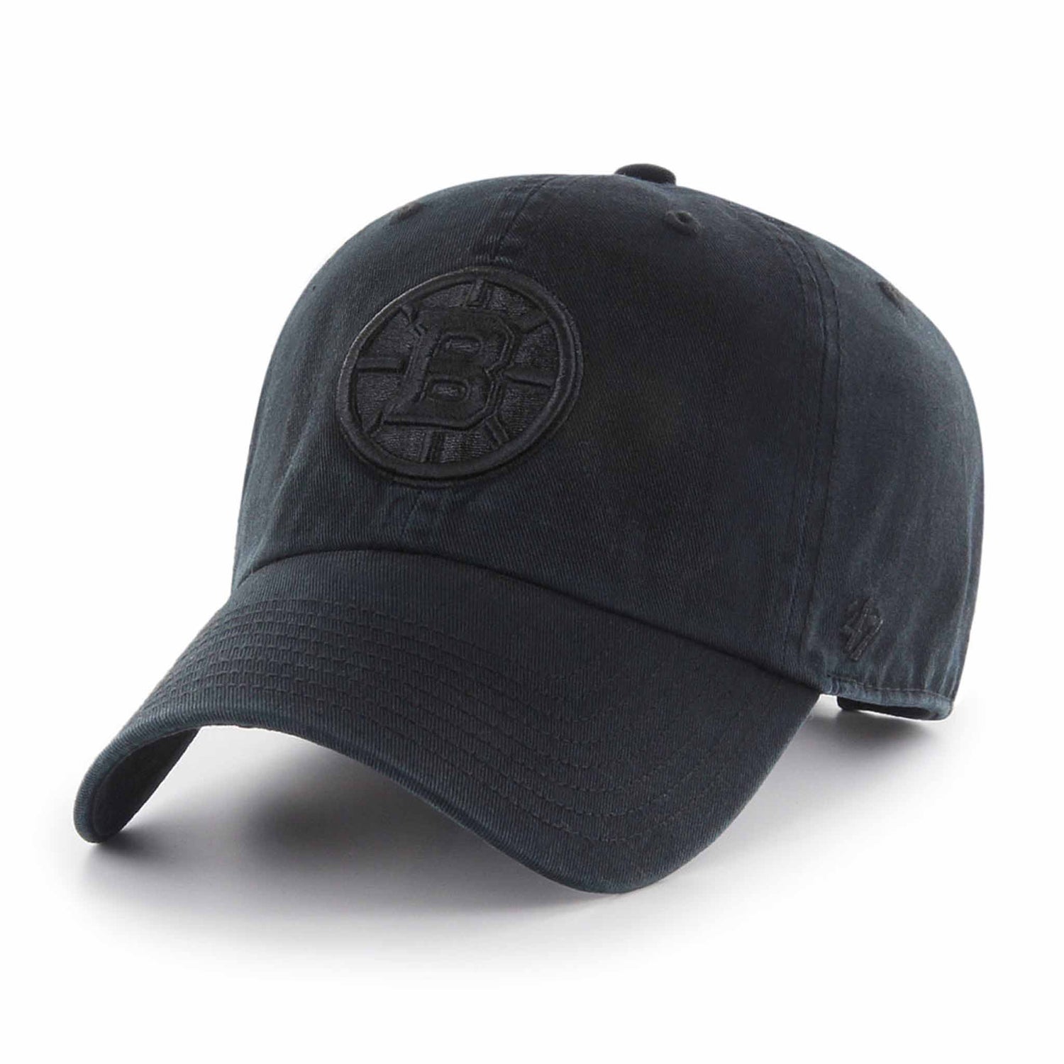 47 Brand Casquette 47 Brand Black On Black Clean Up NHL Boston Bruins