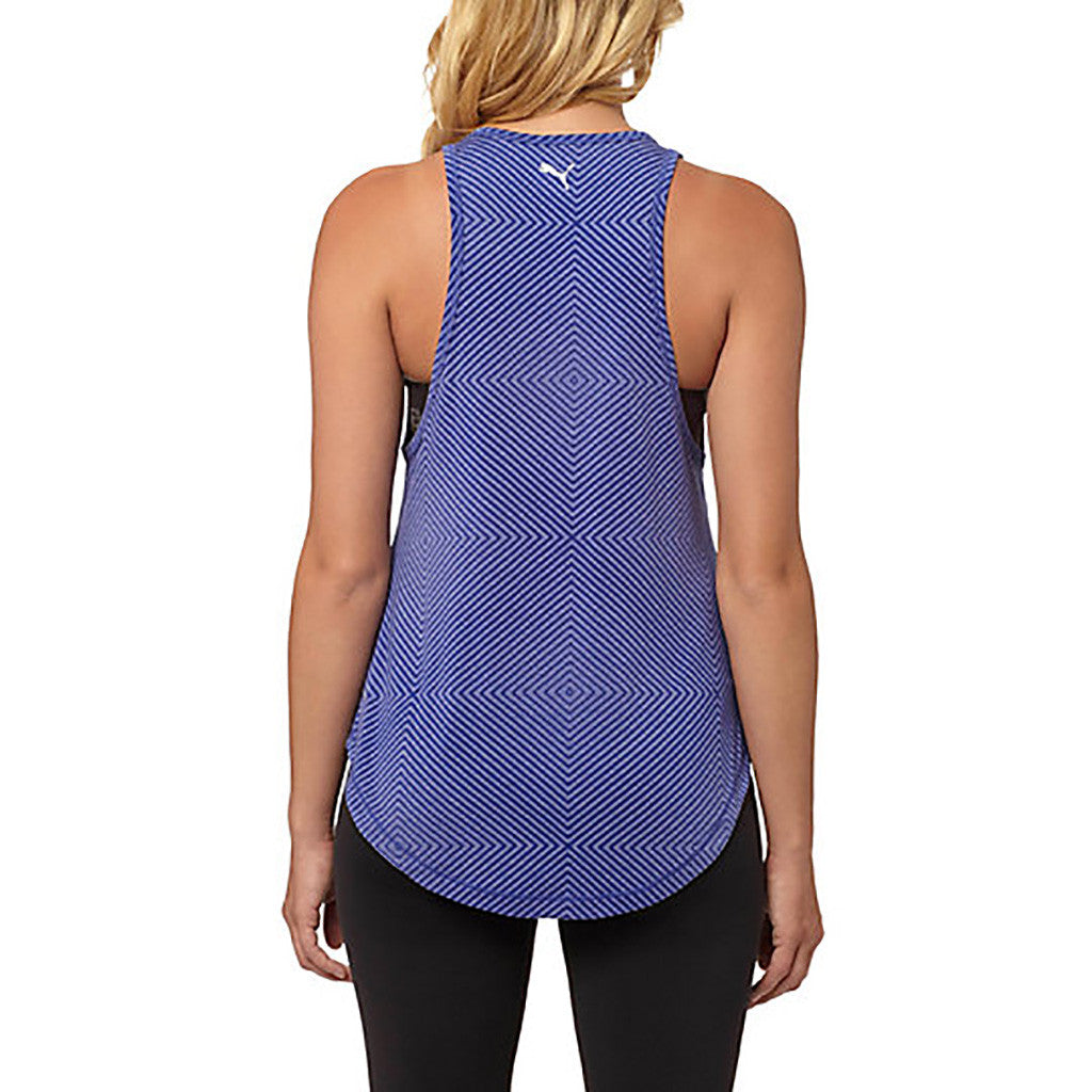 Camisole sport femme PUMA Dancer Burnout women&#39;s sports tank top mauve vue dos Soccer Sport Fitness