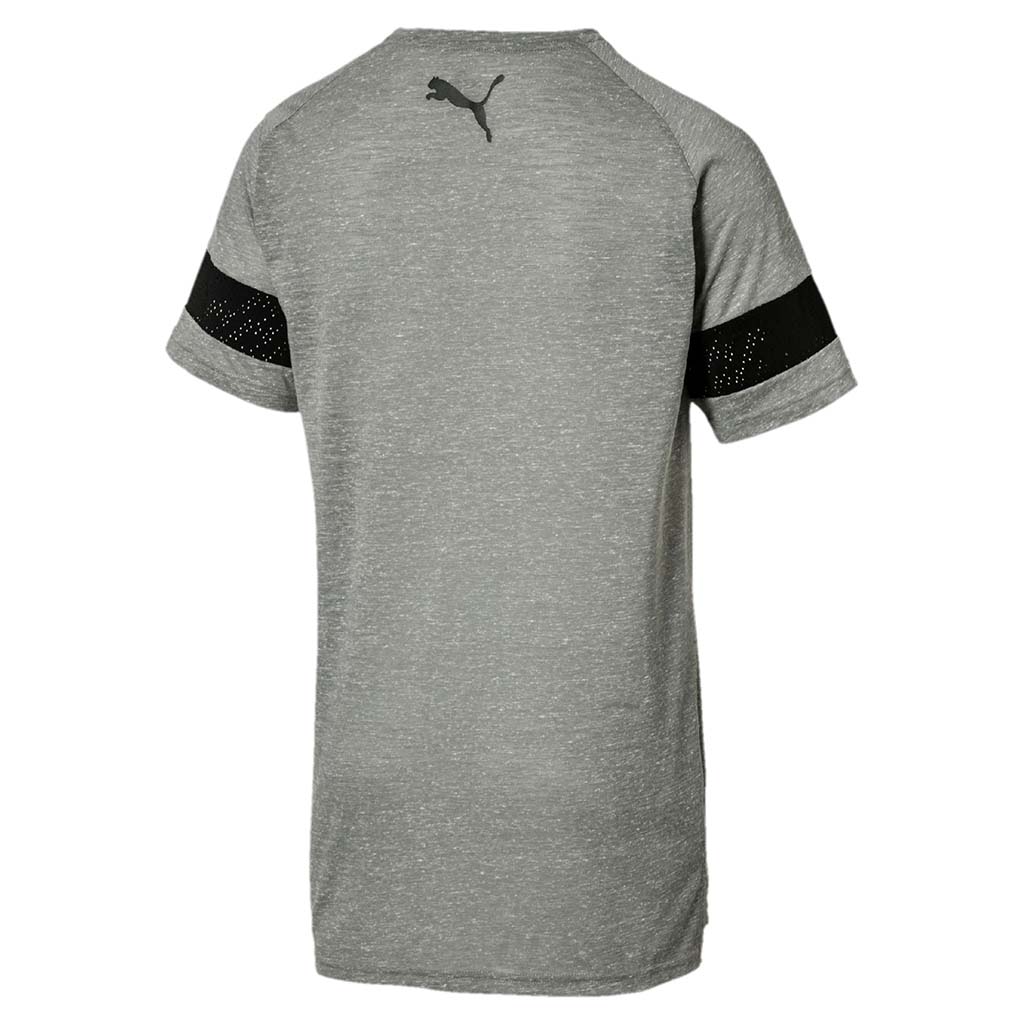 T-shirt homme Puma Active Training Energy à manches raglan gris chiné dos Soccer Sport Fitness