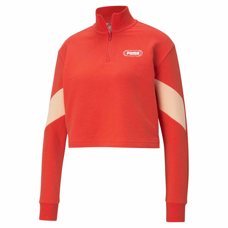 Puma Rebel Half-zip Crew TR pour femme Rouge