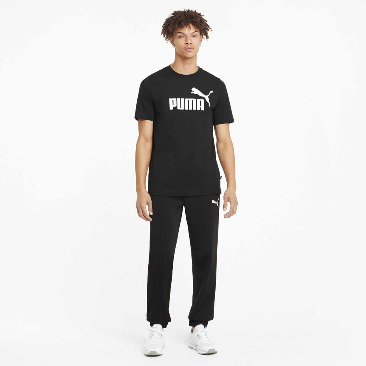Puma t-shirt Essential Logo Tee pour homme Noir modèle 2