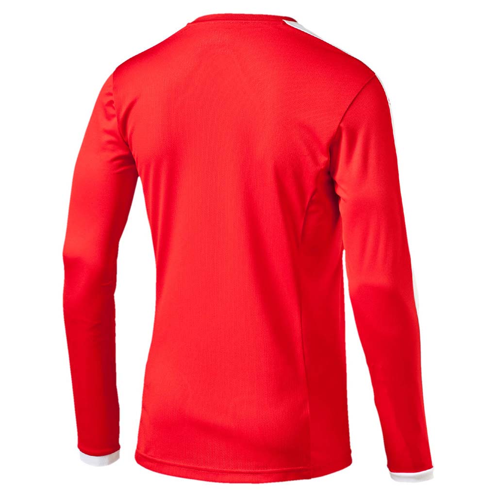 Puma Pitch chandail de soccer à manches longues rouge vue dos Soccer Sport Fitness