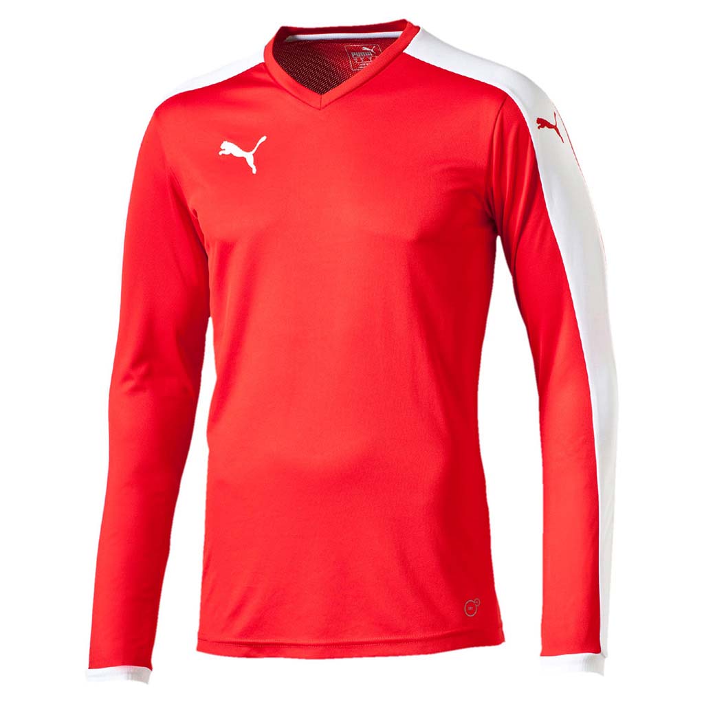 Puma Pitch chandail de soccer à manches longues rouge Soccer Sport Fitness